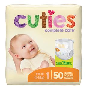 CUTIES BABY DIAPER SIZE 1  8-14 LBS