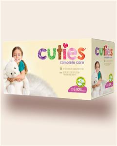 CUTIES BABY DIAPER SIZE 6  35+ LBS