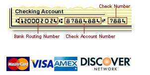 Check Description and Payments Accepted